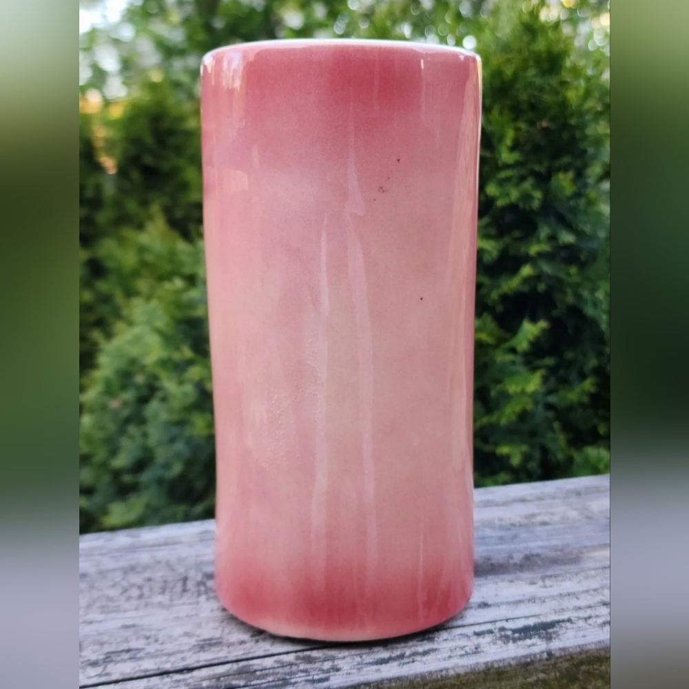 Vintage 1950s Royal Copley Pink and Black Vase - Picture 3 of 6